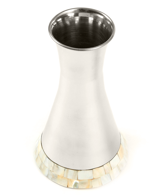 Queen - Polished Metal and Mother of Pearl Vase