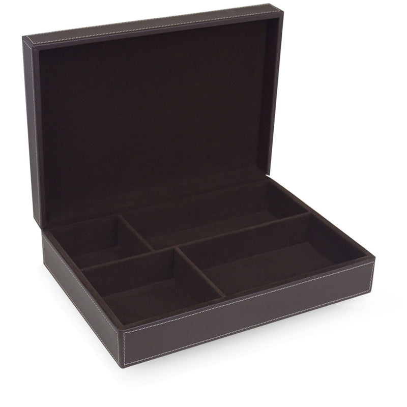 Salvador - Brown Leather Stationary Box