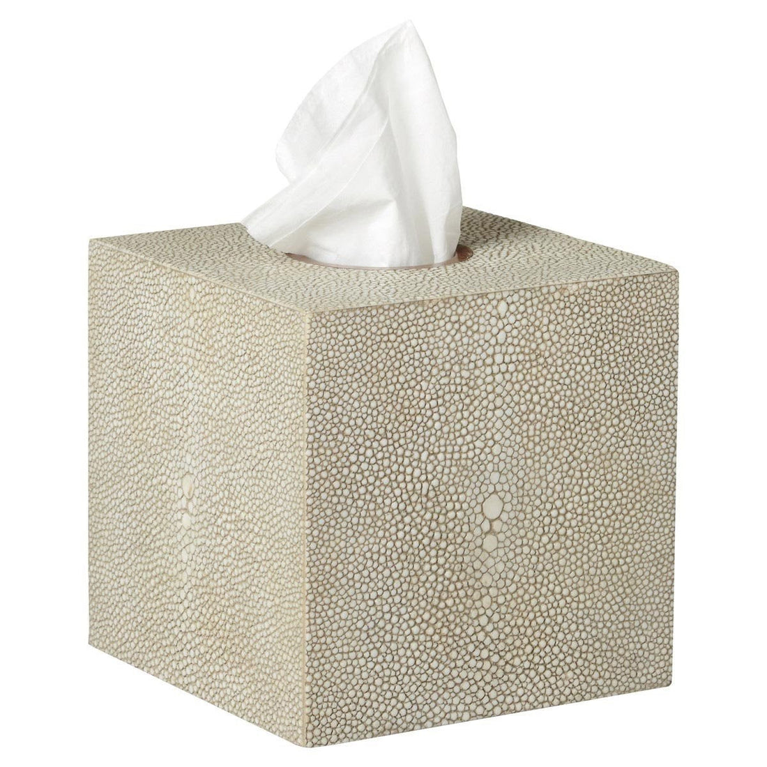 Add a Touch of Elegance with Faux Shagreen Taupe Tissue Boxes