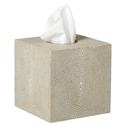 Add a Touch of Elegance with Faux Shagreen Taupe Tissue Boxes
