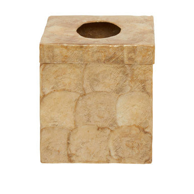 Palu Beige Seashell Square Tissue Box 14cm