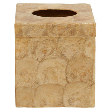 Palu Beige Seashell Square Tissue Box 14cm