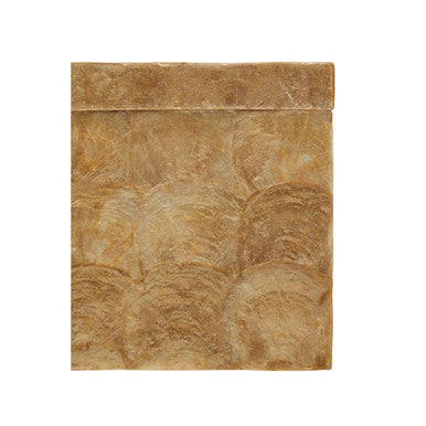 Palu Beige Seashell Square Tissue Box 14cm