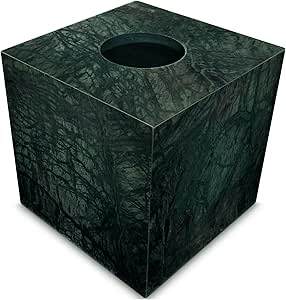 Bakerly - Green marble cubed tissue box 14.5cm