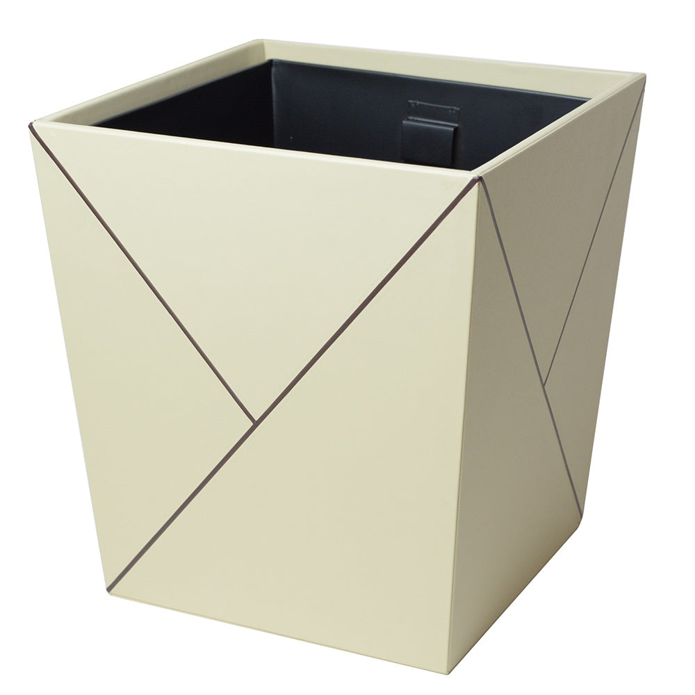 Aldersham -  Cream Faux Leather Waste Bin - NEW