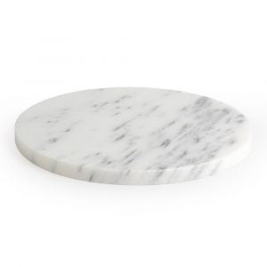 Porto Round- White marble L 25cm x W 25cm x H 1.5cm