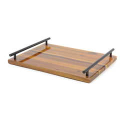 Alphan High gloss walnut veneer Tray  L 40cm x W 30cm