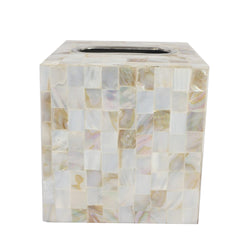 Eliza -  Mother of Pearl Metal Tissue Cover 13 cm