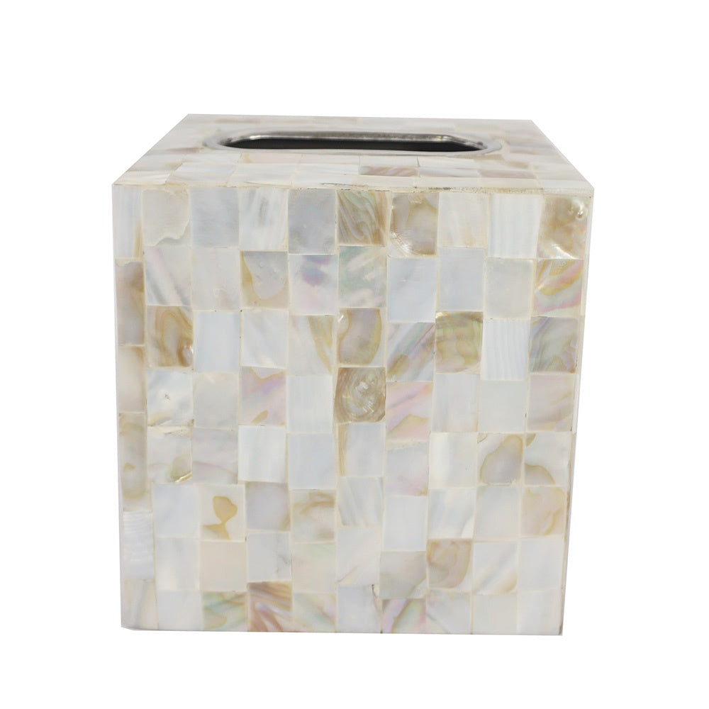 Eliza -  Mother of Pearl Metal Tissue Cover 13 cm