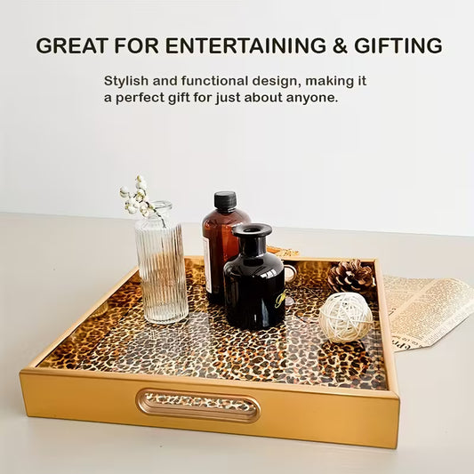 Catch -  NEW Square Leopard print style tray -  Tray 35 cm - Large