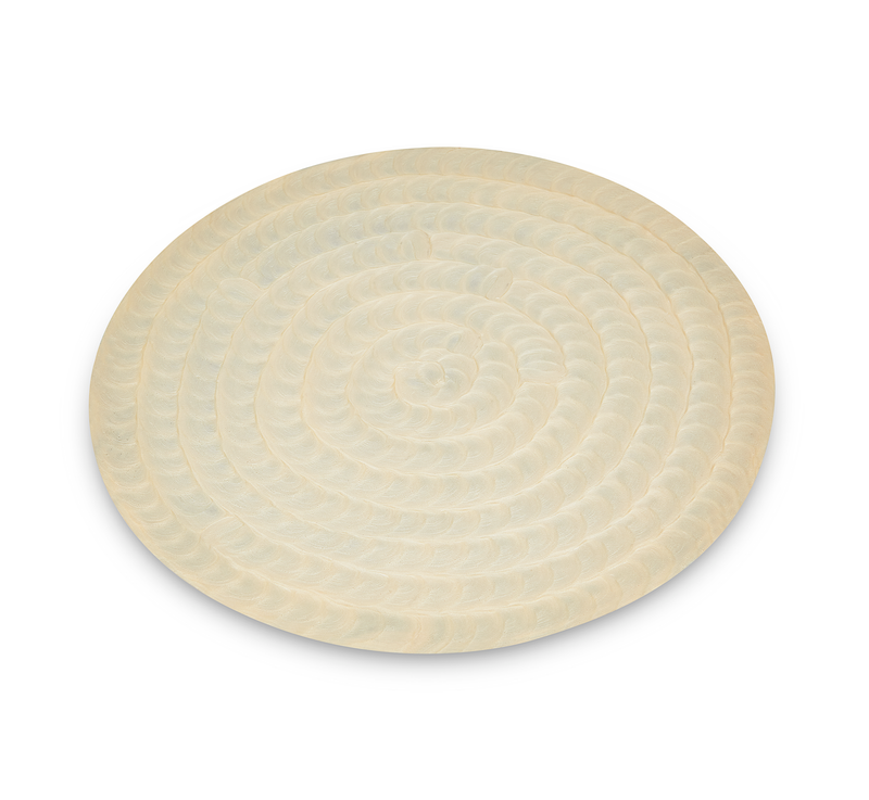 Menotti - Cream Enamel & Metal Plate/show plate