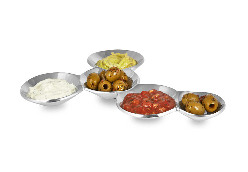 Rivington - Five Compartment Metal Snack Dish