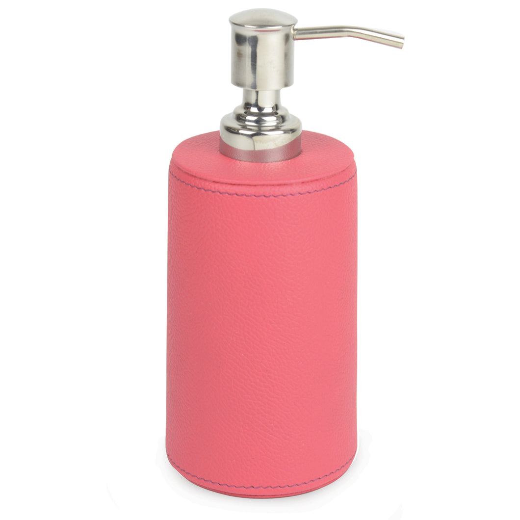 NEW | Penley - Pink Faux Leather Soap Dispenser