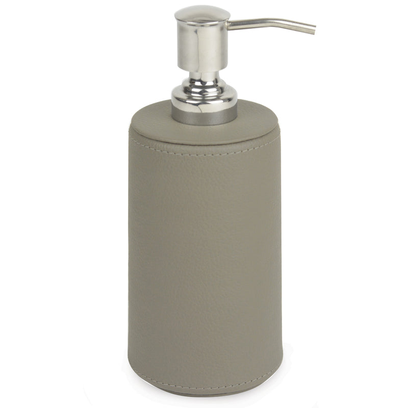 NEW | Barlake - Grey Faux Leather Soap Dispenser