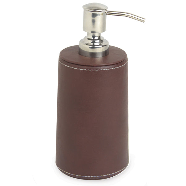 NEW | Florio - Brown Faux Leather Soap Dispenser