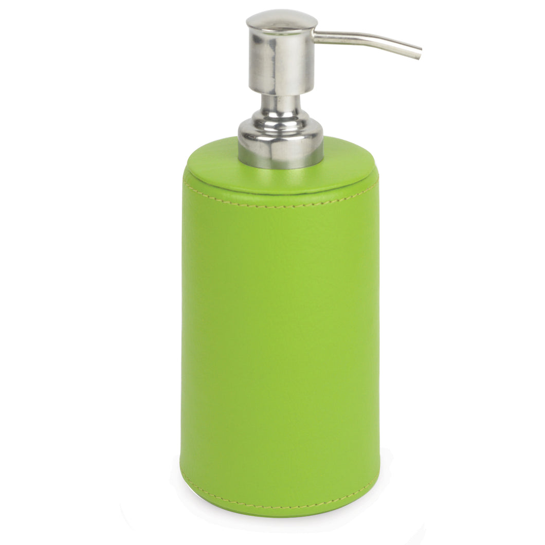 NEW | Sowerby - Lime Green Faux Leather Soap Dispenser