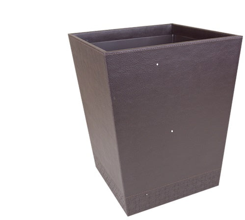 Moorgate - Brown Faux Leather Tapered Waste Bin