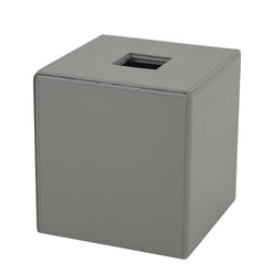 Blackfriars - Grey Leather Tissue Box Cover