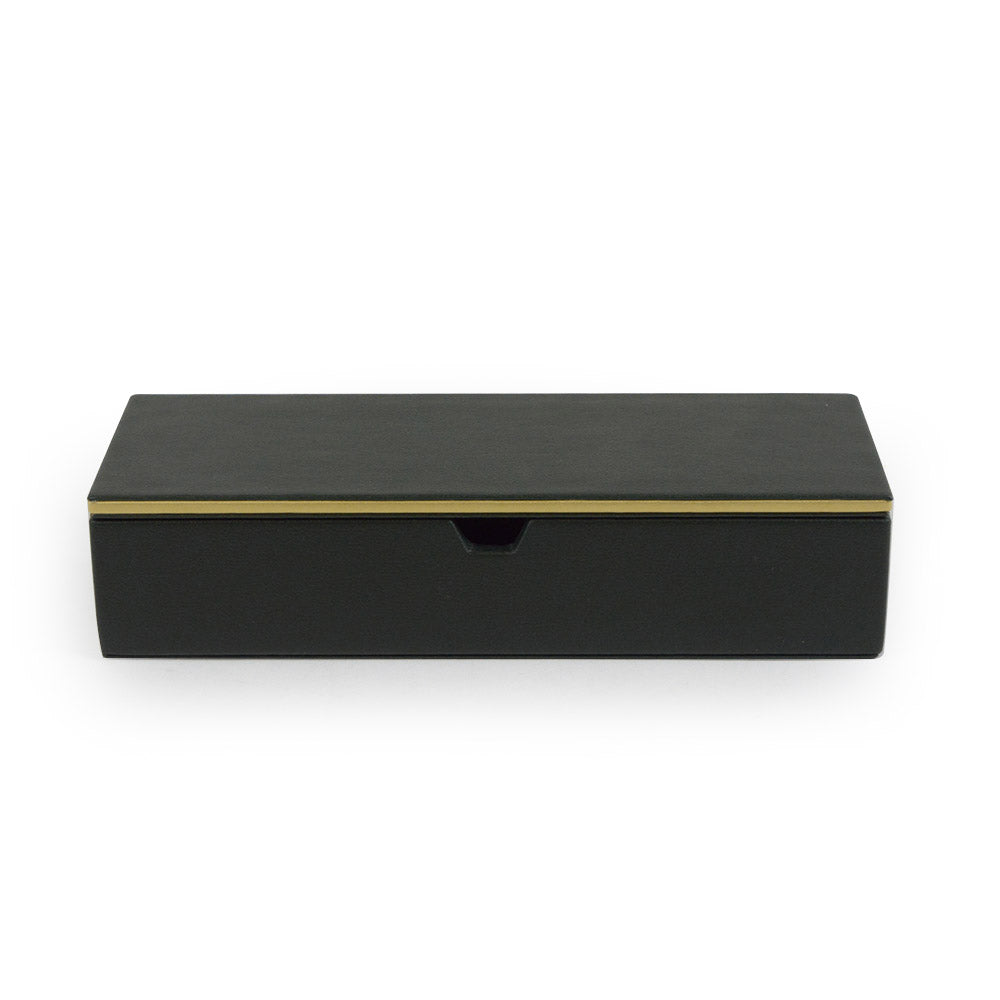 Wimbledon - Green Faux Leather Stationary Box