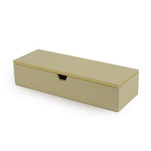 Load image into Gallery viewer, Downing - BeigeFaux Leather Stationary Box
