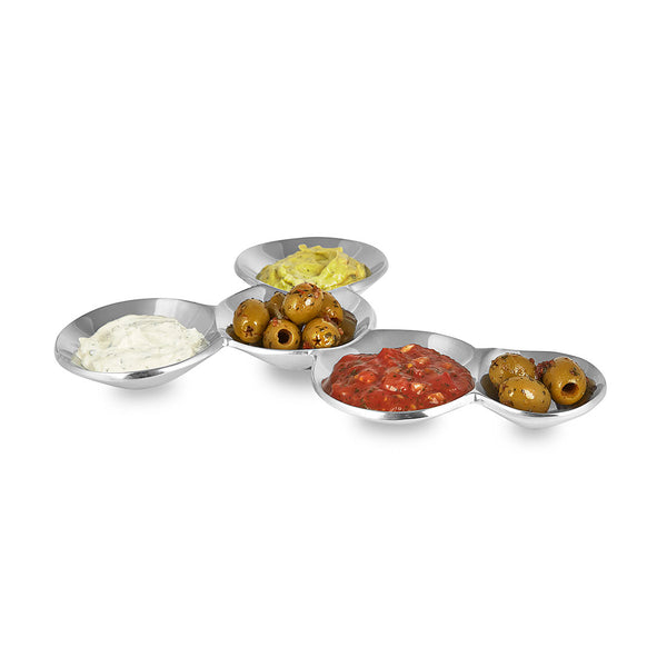 Rivington - Five Compartment Metal Snack Dish