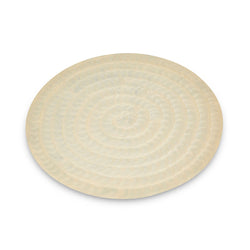 Menotti - Cream Enamel & Metal Plate/show plate