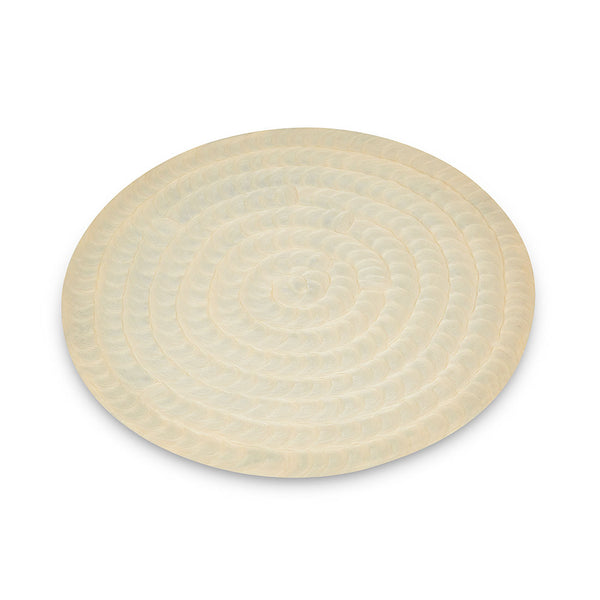 Menotti - Cream Enamel & Metal Plate/show plate