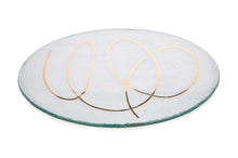 Load image into Gallery viewer, Shene - Round Glass Plate With Gold Pattern
