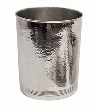 Load image into Gallery viewer, Hammersmith - Hammered Metal Waste Bin with additional lined detailed
