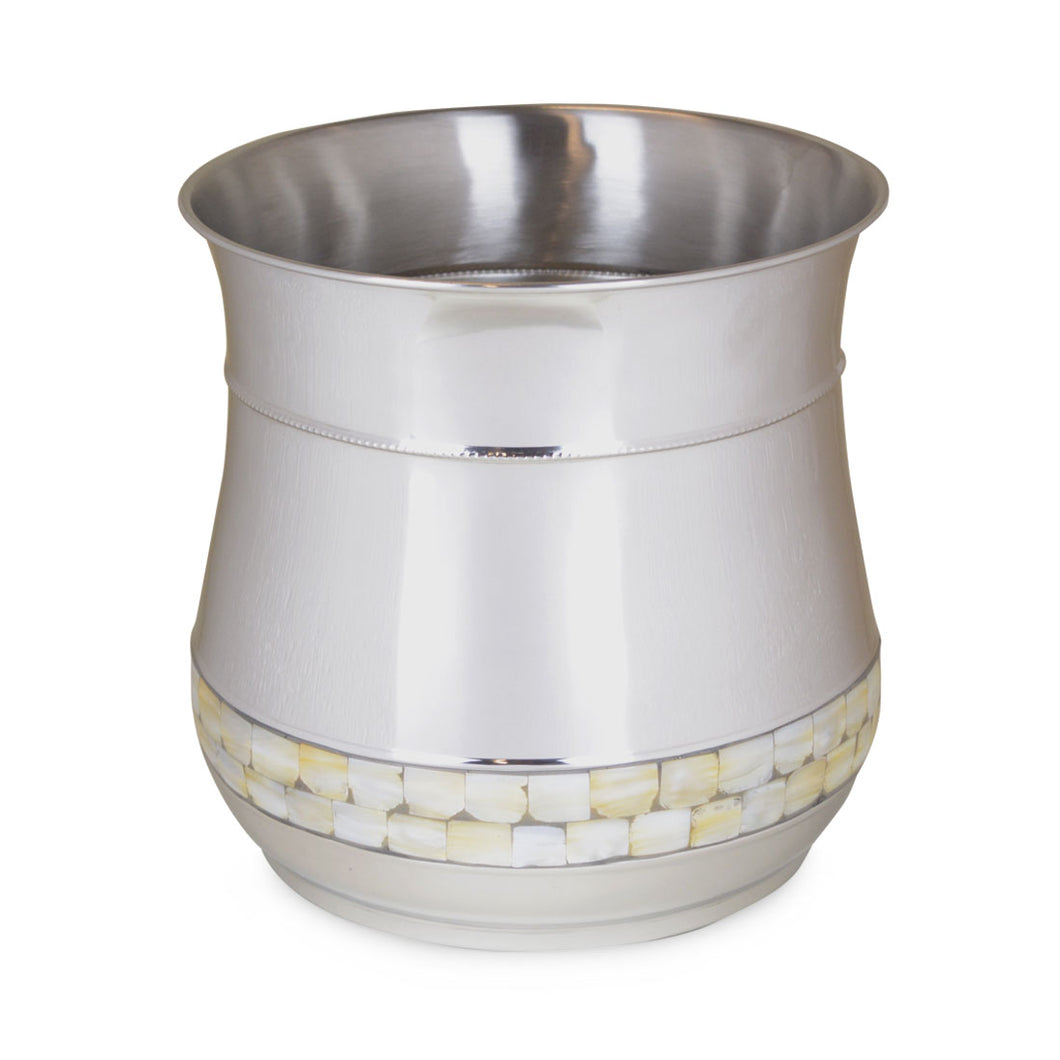 Queen - Metal and Mother Of Pearl Waste Bin - : 22cm x H22cm