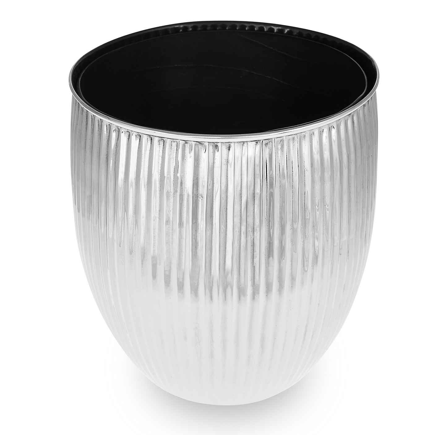 Diana - Ribbed Metal Waste Bin -  In stock - Popular Wastebin