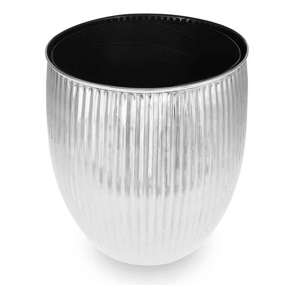 Diana - Ribbed Metal Waste Bin -  In stock - Popular Wastebin