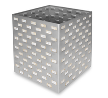 Load image into Gallery viewer, Pall Mall - Silver Brushed Metal and Mother Of Pearl Waste Bin - L20cm x H25cm.
