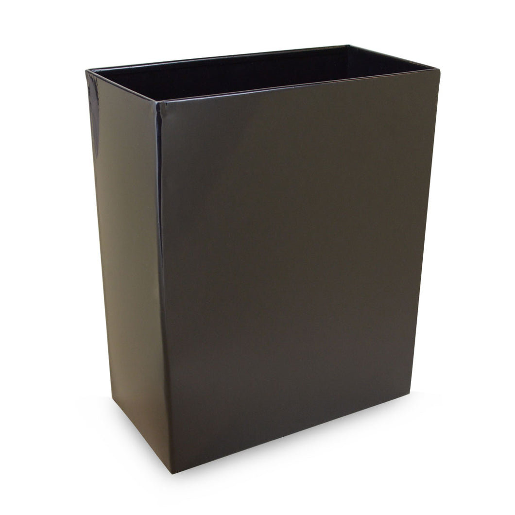 Harley - Black Rectangular Metal Waste Bin L25 x W13 x H30 cm