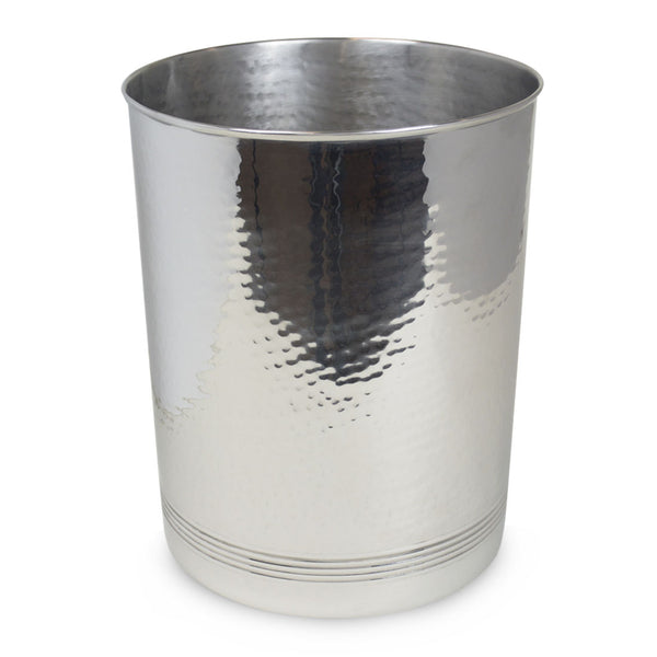Hammersmith - Hammered Metal Waste Bin with additional lined detailed
