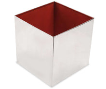Load image into Gallery viewer, Blake - Silver and Red Metal Waste Bin
