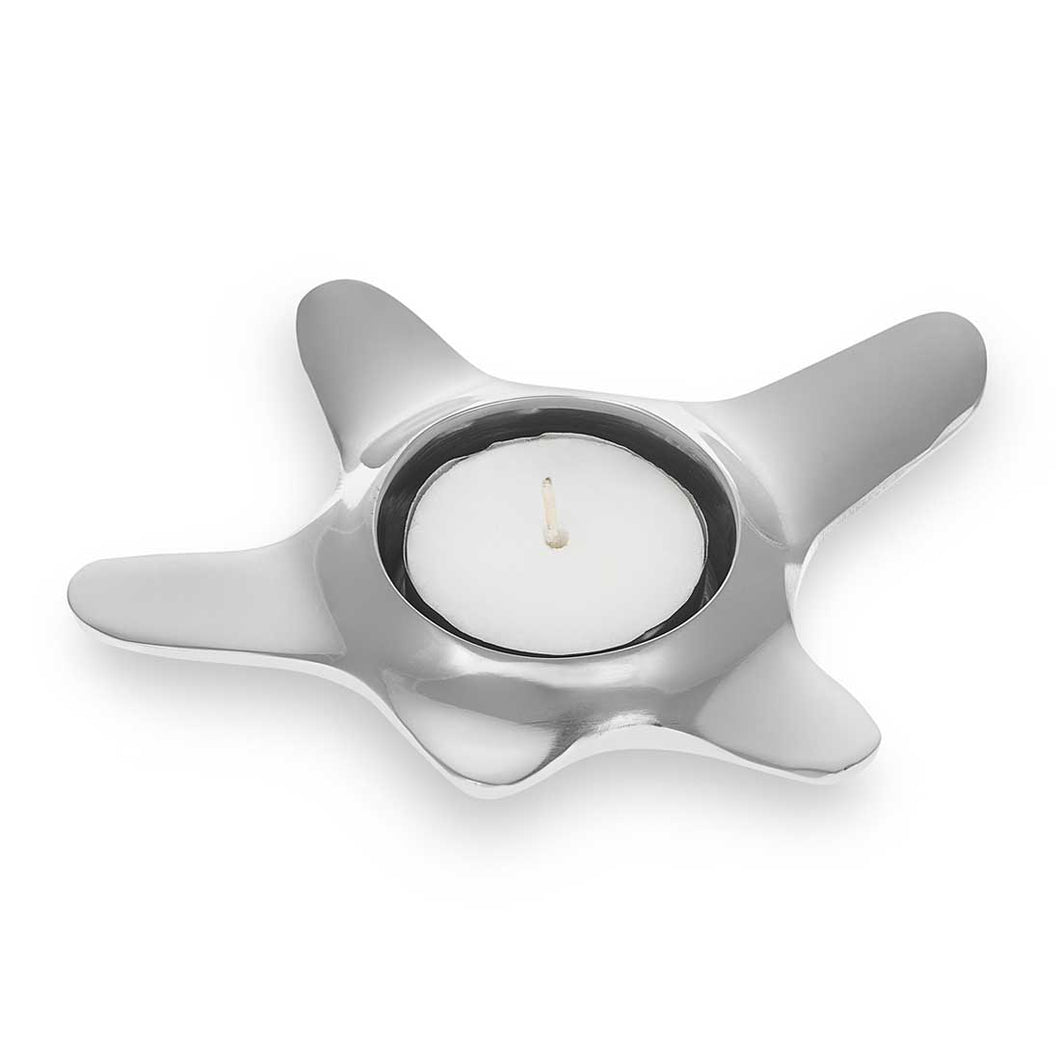William - Polished Metal Candle Holder