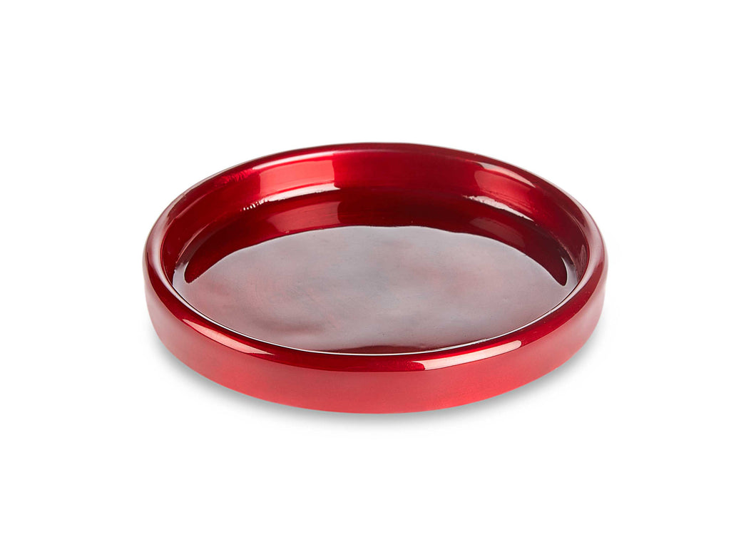 Penrose - Round Red Enamel Coaster