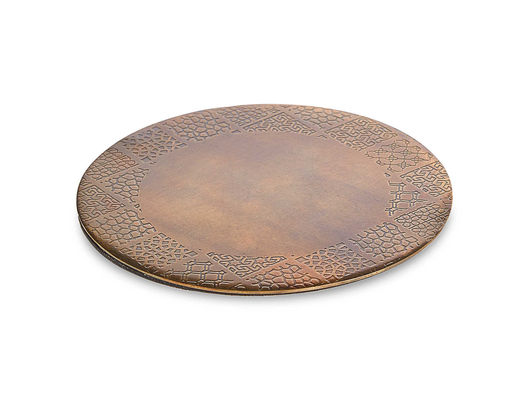 Belfort - Large Antique Copper Round Coaster