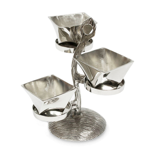 Tiptree - Metal Textured Snack Dish Holder