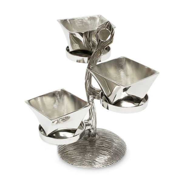 Tiptree - Metal Textured Snack Dish Holder