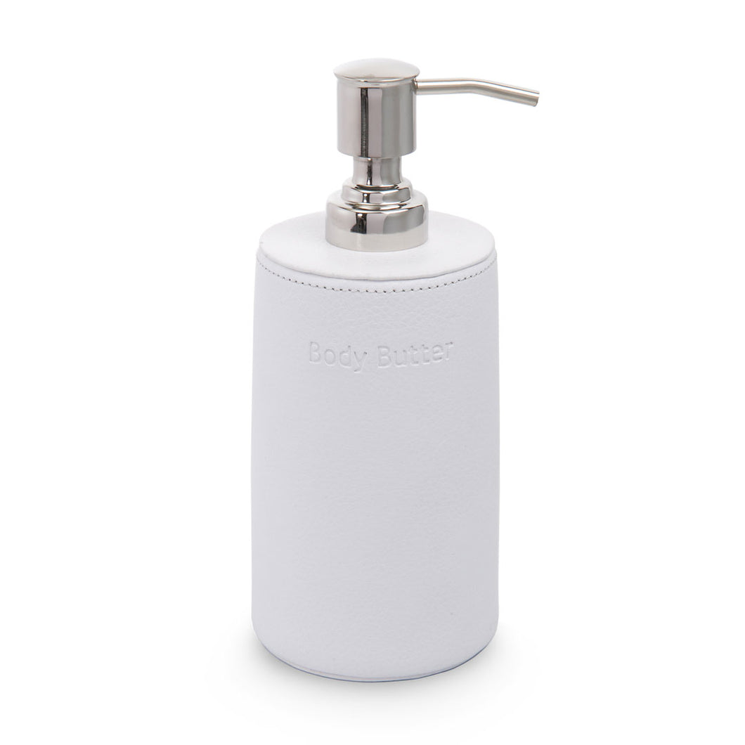 White City - White Leather Body Lotion Dispenser