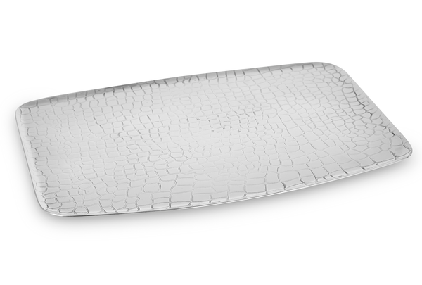 Hampstead - Rectangular Embossed Animal print Metal Amenity Tray