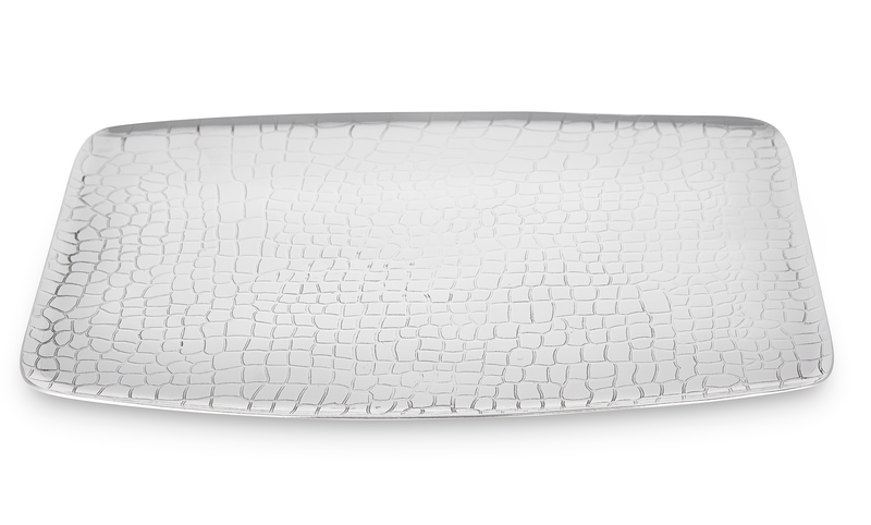Hampstead - Rectangular Embossed Animal print Metal Amenity Tray