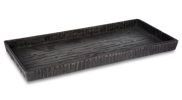 Portobello - Antique Copper Display Tray with Bark Texture