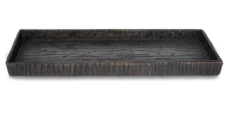 Portobello - Antique Copper Display Tray with Bark Texture