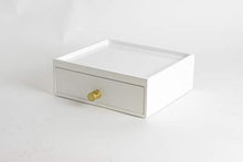 Load image into Gallery viewer, Daven - White jewellery and accessories decorative storage box with drawer - Dimensions: H20cm x W23 x D8cm
