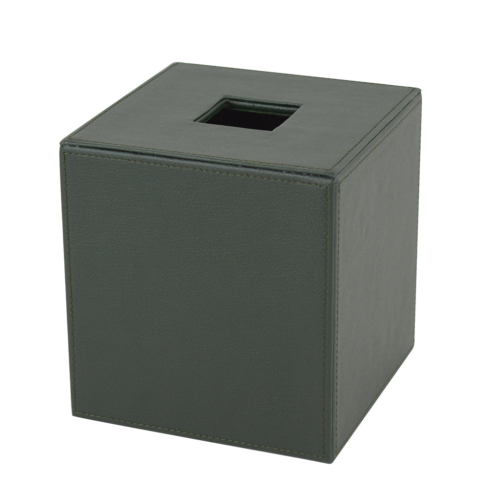 Wimbledon - Green Leather Tissue Box Cover