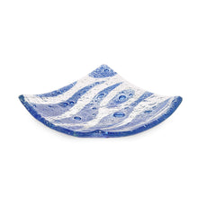 Load image into Gallery viewer, Phoenix - Textured Glass With Blue Wave Pattern Tray
