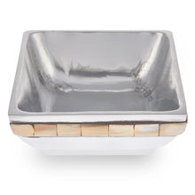 Load image into Gallery viewer, Queen - Square Metal &amp; Mother Of Pearl Jewellery Tray
